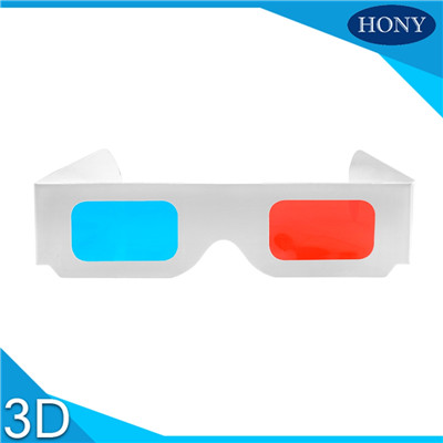 double layer cardboard red cyan 3d glasses
