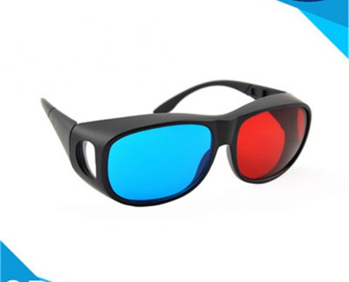 plastic red cyan glasses with pet material