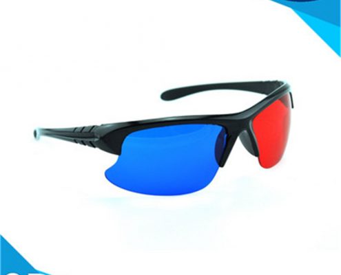 plastic 3d glasses red and blue