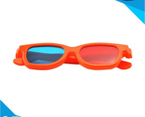 plastic 3d glasses red and blue