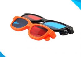 plastic red blue 3d glasses with pet material