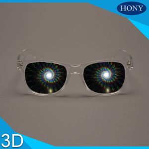 sprial diffraction glasses transparent